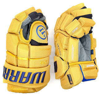 Warrior Covert QR6 - Gant d'équipe - Oilers d'Edmonton (Or/Bleu)